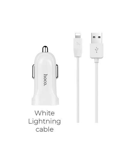 Hoco Z2 Car Charger Set with Lightn. Cable, Art.:000421