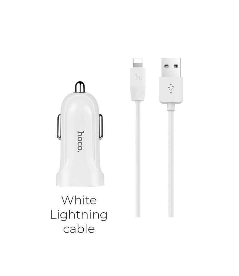 Hoco Z2 Car Charger Set with Lightn. Cable, Art.:000421