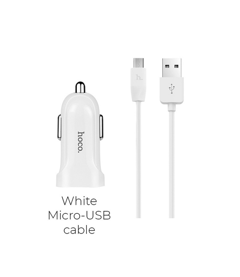 Hoco Z2 Car Charger Set with Micro Cable, Art.:000421
