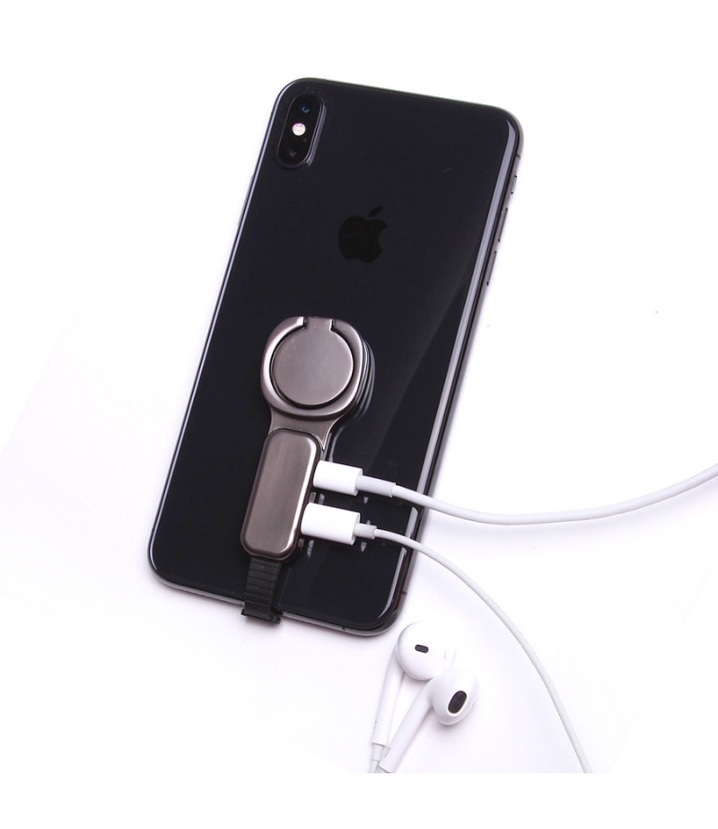 Dual Lightn. Audio Converter with Ring Holder, Art.:000485-2